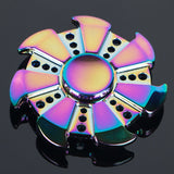 Multicolor circular Tri Hand Spinner Zinc