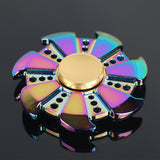 Multicolor circular Tri Hand Spinner Zinc